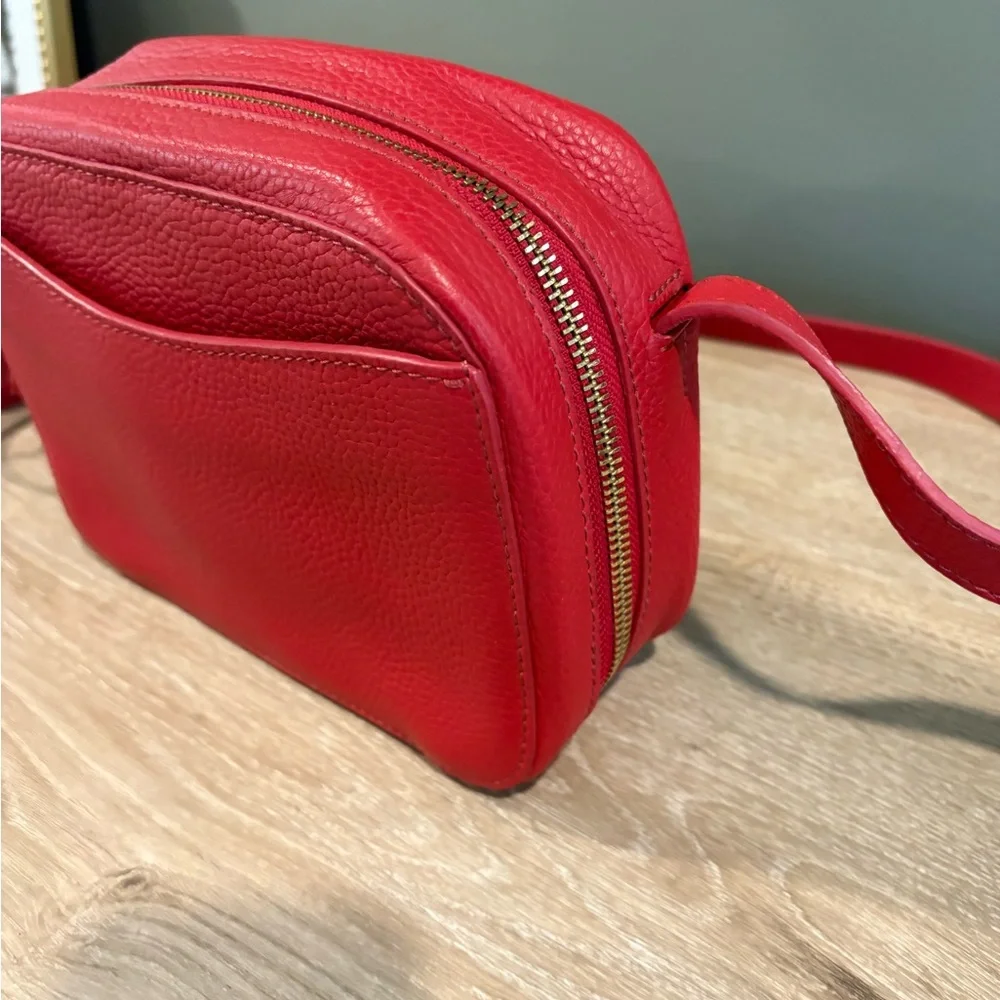 Red Leather Cuyana Crossbody Bag/Purse - Picture 2 of 7